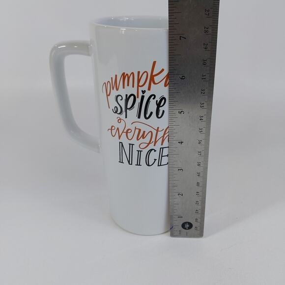 PUMPKIN SPICE & EVERYTHING NICE Large Ceramic Coffee Tumbler - Picture 5 of 5